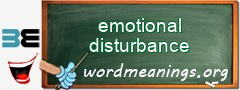 WordMeaning blackboard for emotional disturbance